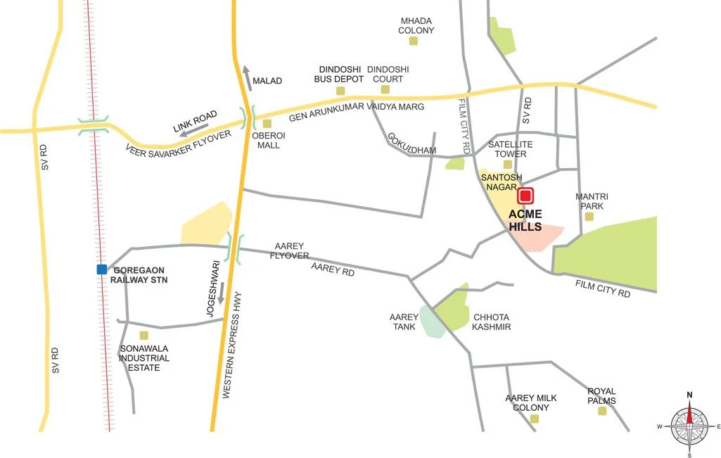 Sayba Malad West Location Map and Nearby Landmarks